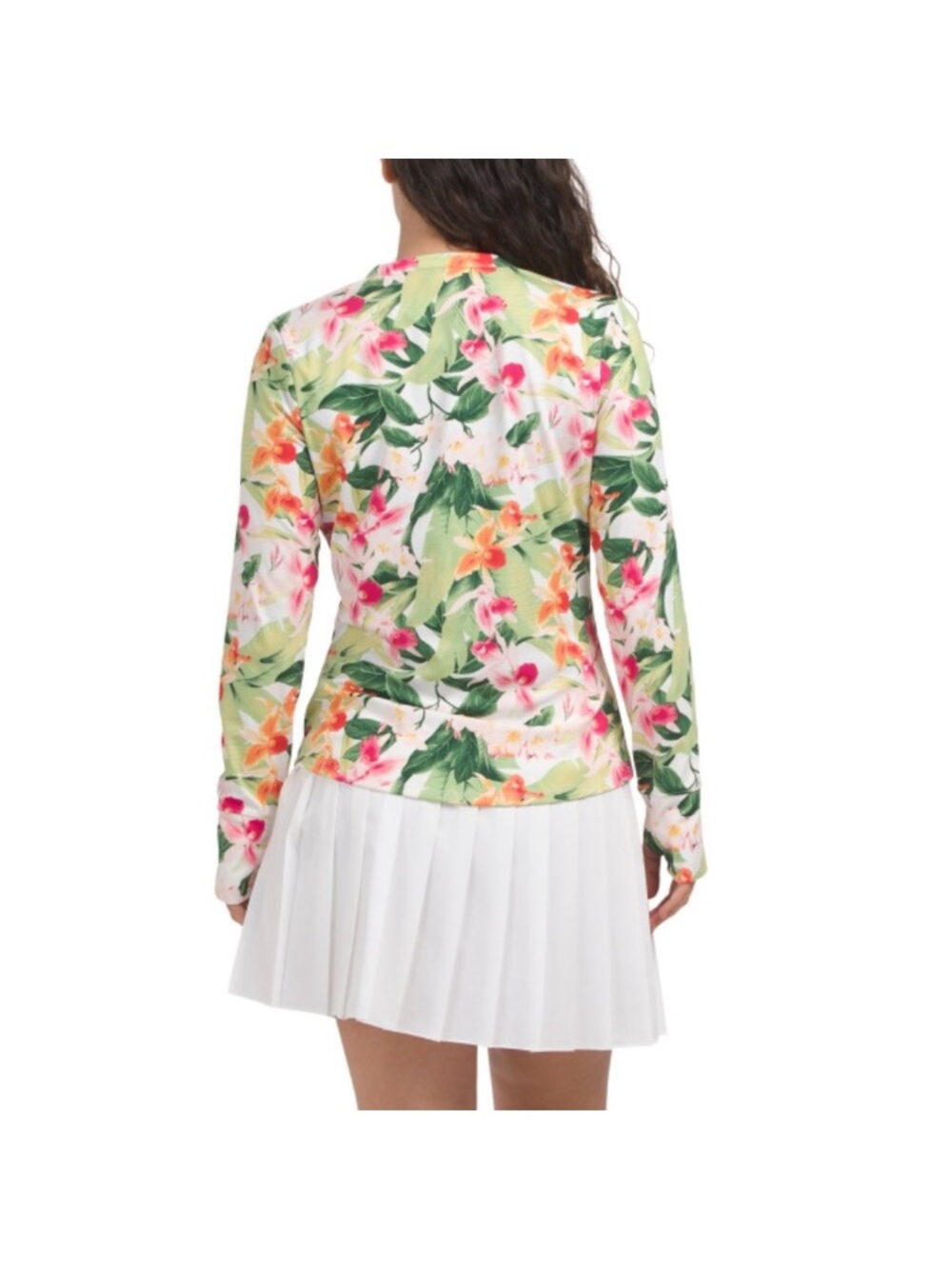 Tommy Bahama SPF 50 Active Floral Zip-Up Jacket in Pink Green & White Large NWOT - Picture 13 of 14